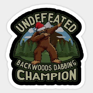 Dabbing Bigfoot Sticker